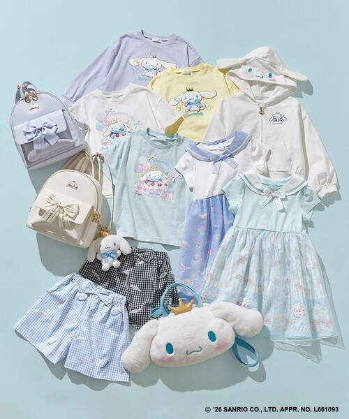 シナモロール×ANY KIDS】アップリケ 長袖Tシャツ（Tシャツ/カットソー