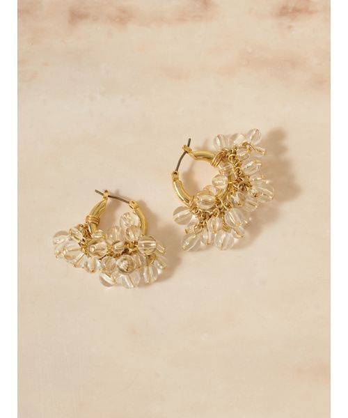 SNIDEL(スナイデル)の「フォームビーズフープピアス(ピアス(両耳用)・レディース・シルバー/ゴールド/ホワイト・F)」の3枚目の写真