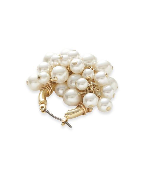 SNIDEL(スナイデル)の「フォームビーズフープピアス(ピアス(両耳用)・レディース・シルバー/ゴールド/ホワイト・F)」の7枚目の写真