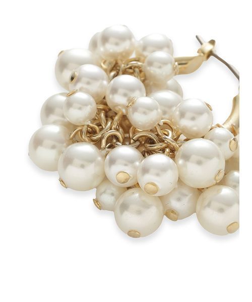 SNIDEL(スナイデル)の「フォームビーズフープピアス(ピアス(両耳用)・レディース・シルバー/ゴールド/ホワイト・F)」の8枚目の写真