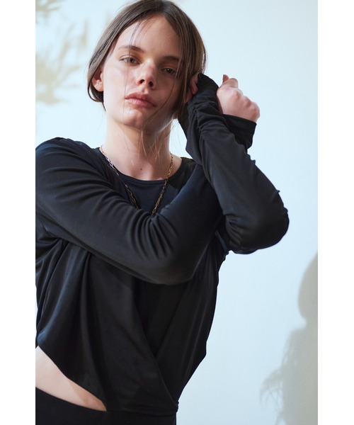 Estella.K(エステラケー)の「Jillian Cut-out Dress サイドカットアウトジャージ―ドレス(ワンピース・レディース・ブラック・FREE)」の17枚目の写真
