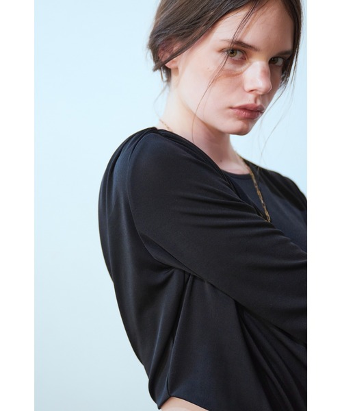 Estella.K(エステラケー)の「Jillian Cut-out Dress サイドカットアウトジャージ―ドレス(ワンピース・レディース・ブラック・FREE)」の7枚目の写真