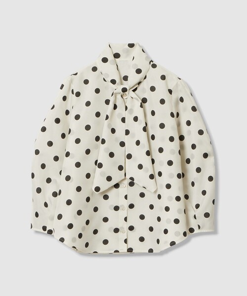 allureville（アルアバイル）の「ポルカドットブラウス（シャツ/ブラウス・レディース・アイボリー/ネイビー・2）」の10枚目の写真