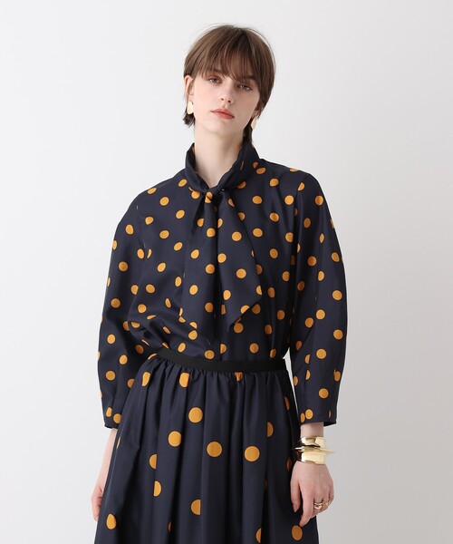 allureville（アルアバイル）の「ポルカドットブラウス（シャツ/ブラウス・レディース・アイボリー/ネイビー・2）」の21枚目の写真