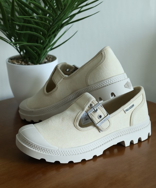 PALLADIUM(パラディウム)の「PAMPA M-JANE WASHED パンパMジェーンウォッシュド スリッポン(スリッポン・レディース・グレー系その他/ベージュ系/イエロー系・24.5cm/24cm/23.5cm/22.5cm/25cm/23cm)」の1枚目の写真