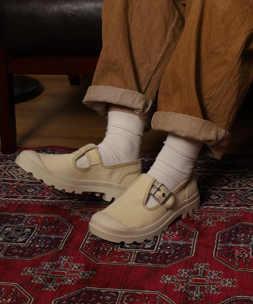 PALLADIUM(パラディウム)の「PAMPA M-JANE WASHED パンパMジェーンウォッシュド スリッポン(スリッポン・レディース・グレー系その他/ベージュ系/イエロー系・24.5cm/24cm/23.5cm/22.5cm/25cm/23cm)」の16枚目の写真