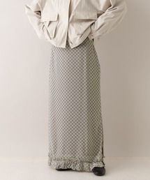 RAGEBLUE | サイドスリット/フリルシアーチェックスカート(スカート)