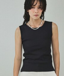 qualite（カリテ）の「【前後で着用可能！新色追加】2WAYスクエアノースリーブニット/インナー/春服/夏服/オフィスカジュアル（タンクトップ）」