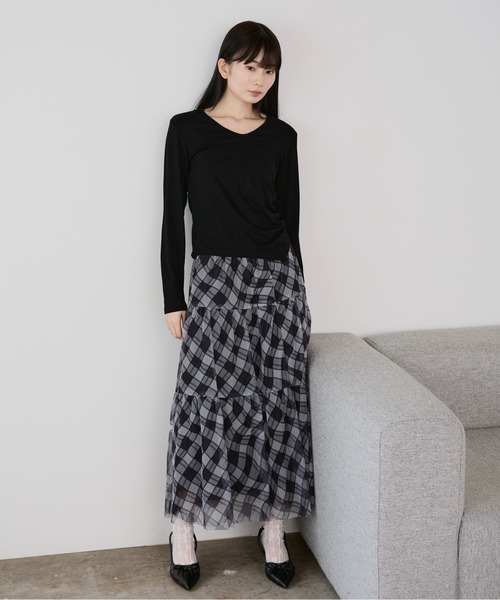 Siel（シエル）の「サイドギャザートップス（Tシャツ/カットソー・レディース・ホワイト/ブラック/グレー・FREE）」の21枚目の写真