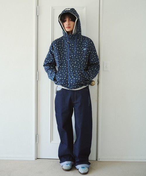 common gull products.(コモンガルプロダクツ)の「誰かと笑った午後に着るジャケット、芽心(ナイロンジャケット・レディース・ネイビー/ホワイト系・SMALL/MEDIUM/LARGE)」の16枚目の写真
