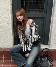 RAY CASSIN | 【セットアップで着られる】ボーダーパーカー(パーカー)