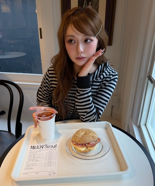 RAY CASSIN（レイカズン）の「【セットアップで着られる】ボーダーパーカー（パーカー・レディース・ホワイト系その他2/グレー系その他2/ベージュ系その他2・FREE）」の17枚目の写真