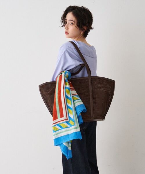 Rouge vif（ルージュヴィフ）の「【CHIMERE/シメール】 メッシュトートバッグ（トートバッグ・レディース・ブラック/ブラウン・フリー）」の4枚目の写真