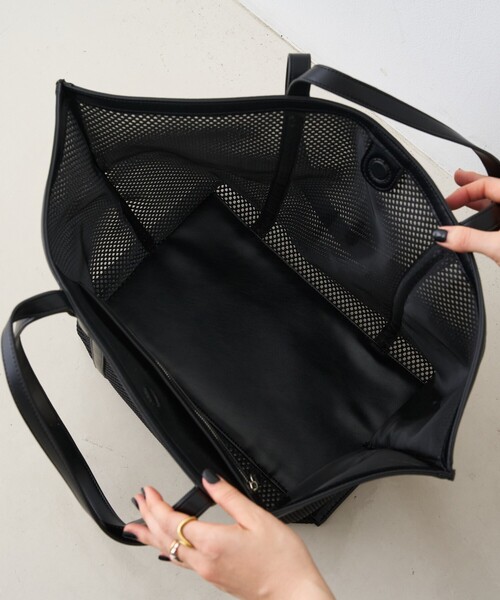 Rouge vif（ルージュヴィフ）の「【CHIMERE/シメール】 メッシュトートバッグ（トートバッグ・レディース・ブラック/ブラウン・フリー）」の21枚目の写真