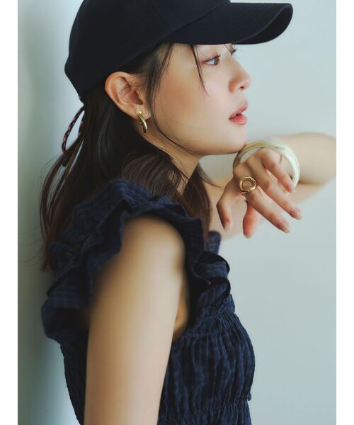 LAGUNAMOON(ラグナムーン)の「シアーチェックシャーリングブラウス 【夏服】【レイヤードトップス】(シャツ/ブラウス・レディース・ネイビー/ブラウン/ホワイト・FREE)」の14枚目の写真
