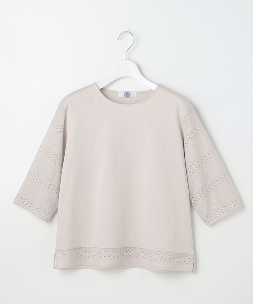 J.PRESS(ジェイプレス)の「【一枚で着映え】スムースジャージー 刺繍 カットソー(Tシャツ/カットソー・レディース・ホワイト系/サックスブルー系/ライトイエロー系/ライトグレー系・LARGE/MEDIUM)」の17枚目の写真