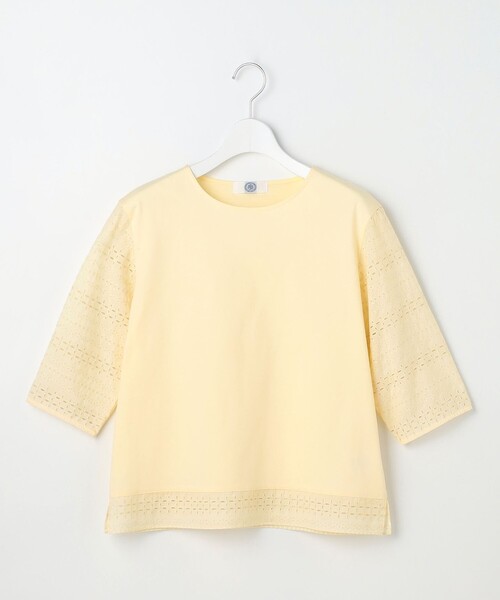 J.PRESS(ジェイプレス)の「【一枚で着映え】スムースジャージー 刺繍 カットソー(Tシャツ/カットソー・レディース・ホワイト系/サックスブルー系/ライトイエロー系/ライトグレー系・LARGE/MEDIUM)」の18枚目の写真