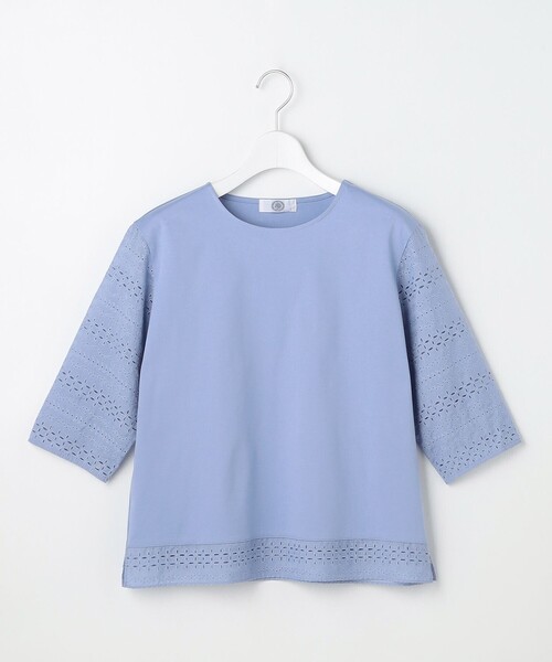 J.PRESS(ジェイプレス)の「【一枚で着映え】スムースジャージー 刺繍 カットソー(Tシャツ/カットソー・レディース・ホワイト系/サックスブルー系/ライトイエロー系/ライトグレー系・LARGE/MEDIUM)」の20枚目の写真