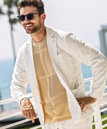 1PIU1UGUALE3  RELAX （ウノピゥウノウグァーレトレ リラックス）の「1PIU1UGUALE3 RELAX(ウノピゥウノウグァーレトレ リラックス)ランダムハウンドトゥース ジャガードジャケット（その他アウター）」