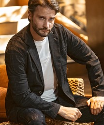 1PIU1UGUALE3  RELAX （ウノピゥウノウグァーレトレ リラックス）の「1PIU1UGUALE3 RELAX(ウノピゥウノウグァーレトレ リラックス)ランダムハウンドトゥース ジャガードジャケット（その他アウター）」