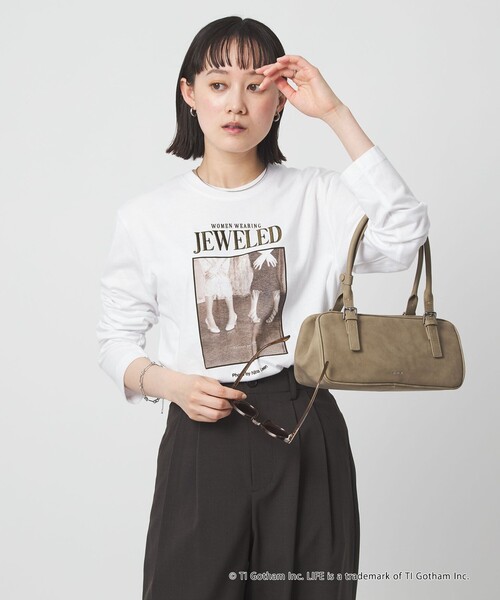 GOOD ROCK SPEED（グッドロックスピード）の「【別注】＜GOOD ROCK SPEED＞LIFE PC ロングスリーブ Tシャツ（Tシャツ/カットソー・レディース・ダークブラウン/オフホワイト/グレー系・FREE）」の8枚目の写真