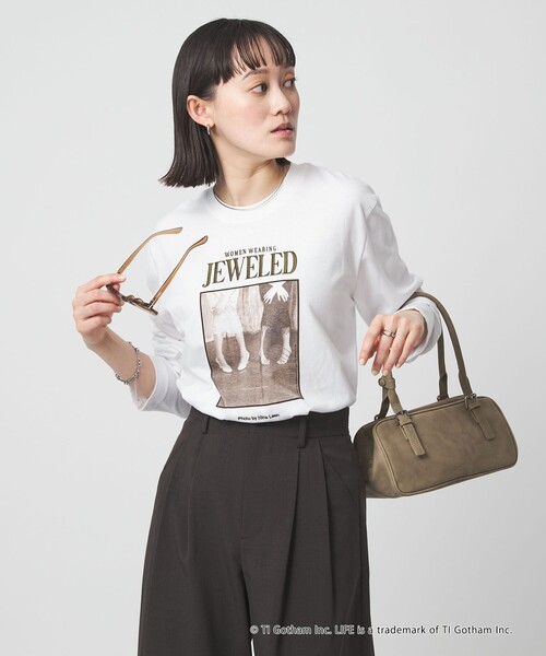 GOOD ROCK SPEED（グッドロックスピード）の「【別注】＜GOOD ROCK SPEED＞LIFE PC ロングスリーブ Tシャツ（Tシャツ/カットソー・レディース・ダークブラウン/オフホワイト/グレー系・FREE）」の9枚目の写真