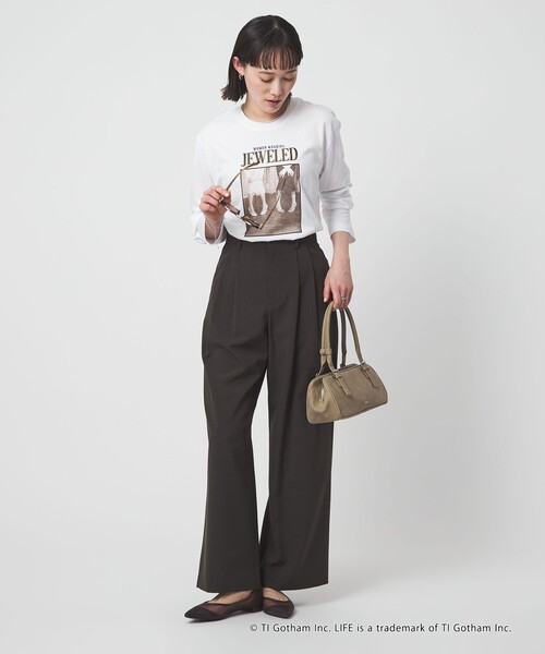 GOOD ROCK SPEED（グッドロックスピード）の「【別注】＜GOOD ROCK SPEED＞LIFE PC ロングスリーブ Tシャツ（Tシャツ/カットソー・レディース・ダークブラウン/オフホワイト/グレー系・FREE）」の10枚目の写真