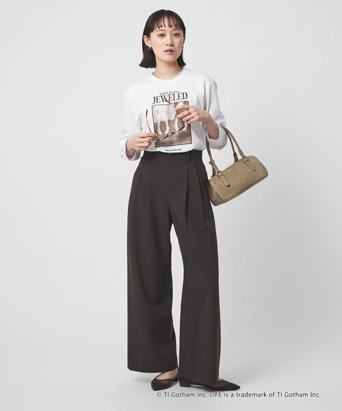 GOOD ROCK SPEED（グッドロックスピード）の「【別注】＜GOOD ROCK SPEED＞LIFE PC ロングスリーブ Tシャツ（Tシャツ/カットソー・レディース・ダークブラウン/オフホワイト/グレー系・FREE）」の11枚目の写真