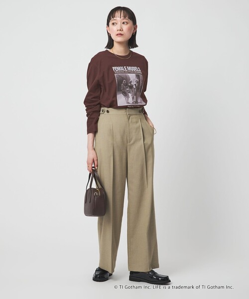 GOOD ROCK SPEED（グッドロックスピード）の「【別注】＜GOOD ROCK SPEED＞LIFE PC ロングスリーブ Tシャツ（Tシャツ/カットソー・レディース・ダークブラウン/オフホワイト/グレー系・FREE）」の14枚目の写真