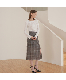 PAUL&ALICE（ポール&アリス）の「チェックスカート / ブラウン（スカート）」