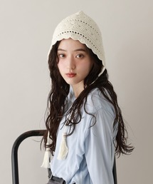 RAGEBLUE | クロシェ編みボンネット(ニットキャップ/ビーニー)