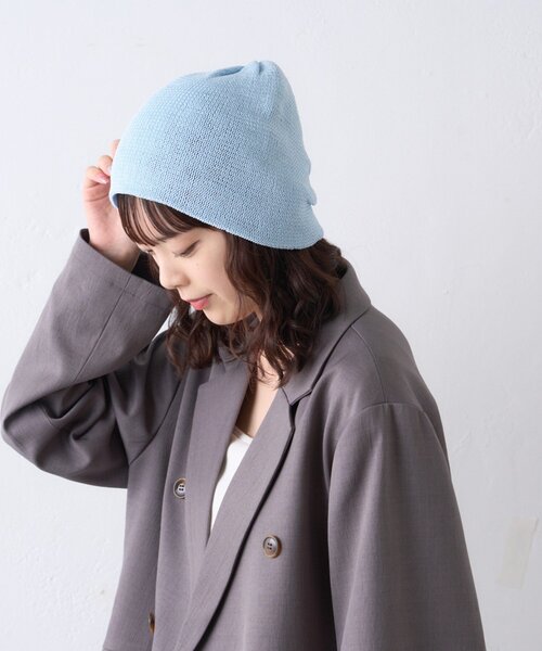 CIAOPANIC TYPY(チャオパニックティピー)の「【プチプラ】ギャザーデザインビーニー(ニットキャップ/ビーニー・レディース・オフホワイト/グレー/ブラック/サックスブルー/ピンク・ONE SIZE)」の4枚目の写真