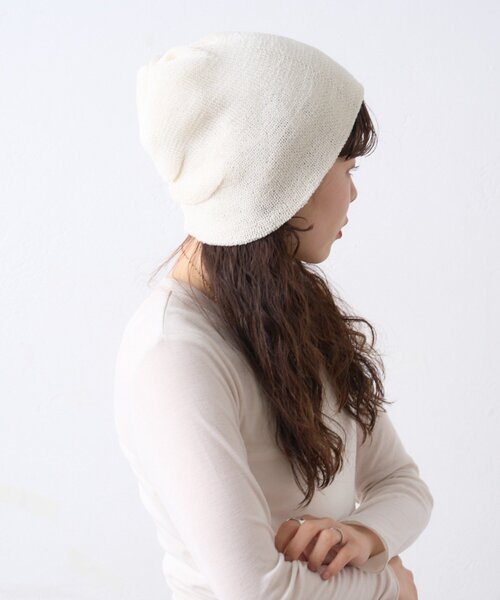 CIAOPANIC TYPY(チャオパニックティピー)の「【プチプラ】ギャザーデザインビーニー(ニットキャップ/ビーニー・レディース・オフホワイト/グレー/ブラック/サックスブルー/ピンク・ONE SIZE)」の6枚目の写真