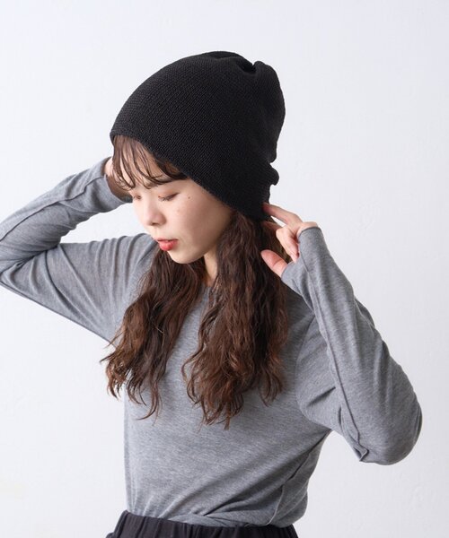 CIAOPANIC TYPY(チャオパニックティピー)の「【プチプラ】ギャザーデザインビーニー(ニットキャップ/ビーニー・レディース・オフホワイト/グレー/ブラック/サックスブルー/ピンク・ONE SIZE)」の10枚目の写真