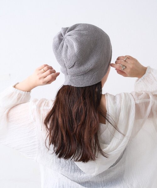 CIAOPANIC TYPY(チャオパニックティピー)の「【プチプラ】ギャザーデザインビーニー(ニットキャップ/ビーニー・レディース・オフホワイト/グレー/ブラック/サックスブルー/ピンク・ONE SIZE)」の12枚目の写真