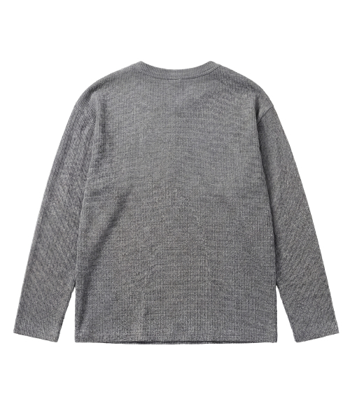 IDWS（アイドンワナセル）の「Shape Henley Neck Long Sleeve Gray（Tシャツ/カットソー・レディース・その他・1/2/0）」の3枚目の写真