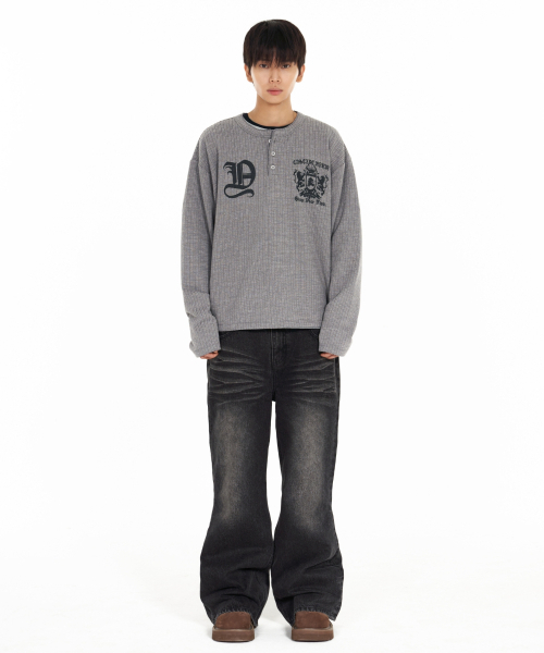 IDWS（アイドンワナセル）の「Shape Henley Neck Long Sleeve Gray（Tシャツ/カットソー・レディース・その他・1/2/0）」の10枚目の写真