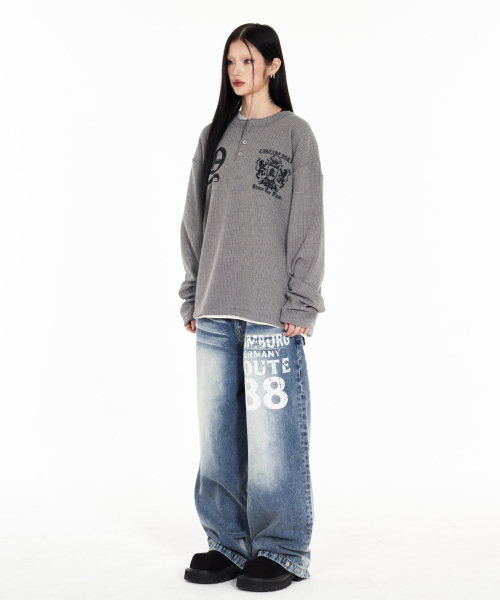 IDWS（アイドンワナセル）の「Shape Henley Neck Long Sleeve Gray（Tシャツ/カットソー・レディース・その他・1/2/0）」の12枚目の写真