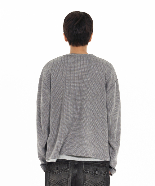 IDWS（アイドンワナセル）の「Shape Henley Neck Long Sleeve Gray（Tシャツ/カットソー・レディース・その他・1/2/0）」の15枚目の写真