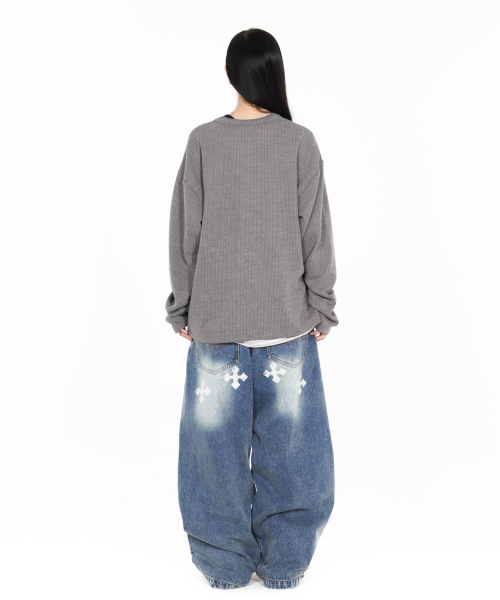 IDWS（アイドンワナセル）の「Shape Henley Neck Long Sleeve Gray（Tシャツ/カットソー・レディース・その他・1/2/0）」の16枚目の写真