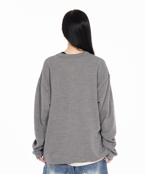 IDWS（アイドンワナセル）の「Shape Henley Neck Long Sleeve Gray（Tシャツ/カットソー・レディース・その他・1/2/0）」の17枚目の写真