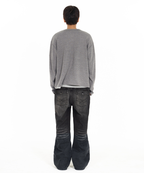 IDWS（アイドンワナセル）の「Shape Henley Neck Long Sleeve Gray（Tシャツ/カットソー・レディース・その他・1/2/0）」の18枚目の写真