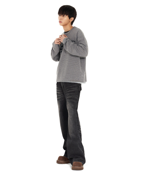 IDWS（アイドンワナセル）の「Shape Henley Neck Long Sleeve Gray（Tシャツ/カットソー・レディース・その他・1/2/0）」の22枚目の写真