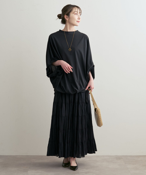 COGTHEBIGSMOKE(コグザビッグスモーク)の「COG THE BIGSMOKE/コグザビッグスモーク NARIAH TUCKED SLEEVE TOP(Tシャツ/カットソー・レディース・ベージュ/ホワイト/ブラック・FREE)」の10枚目の写真