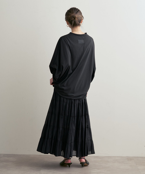 COGTHEBIGSMOKE(コグザビッグスモーク)の「COG THE BIGSMOKE/コグザビッグスモーク NARIAH TUCKED SLEEVE TOP(Tシャツ/カットソー・レディース・ベージュ/ホワイト/ブラック・FREE)」の9枚目の写真