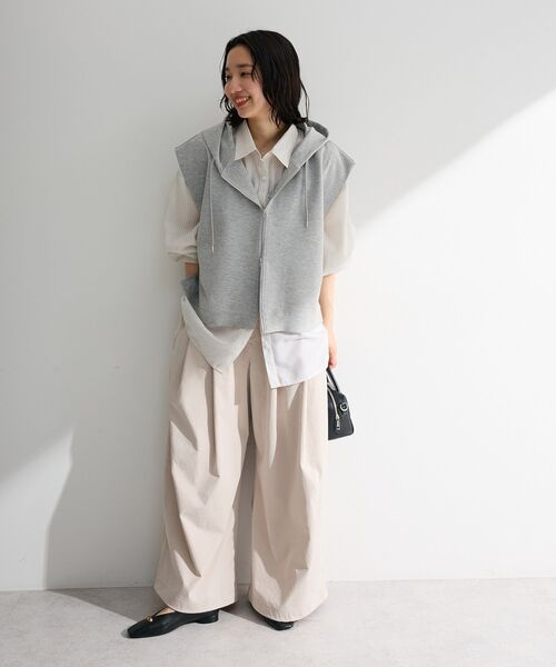 Green Parks(グリーンパークス)の「フード付ベスト(ベスト・レディース・ブラック/杢グレー/ホワイト系その他2・FREE)」の19枚目の写真