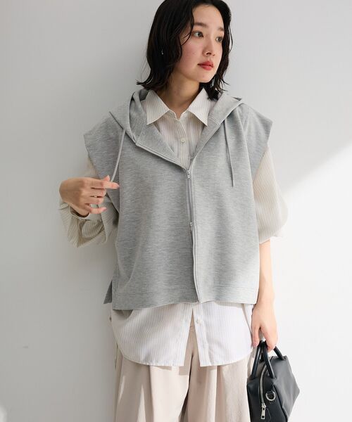 Green Parks(グリーンパークス)の「フード付ベスト(ベスト・レディース・ブラック/杢グレー/ホワイト系その他2・FREE)」の22枚目の写真