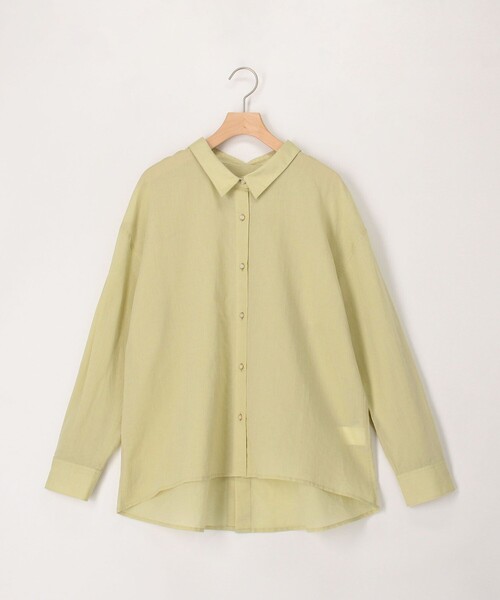 MICO COULIER（ミコクリエ）の「綿和紙ボイルシャツ（シャツ/ブラウス・レディース・ベージュ系その他/グリーン系その他/イエロー/ピンク系その他/ベビーピンク・38）」の3枚目の写真