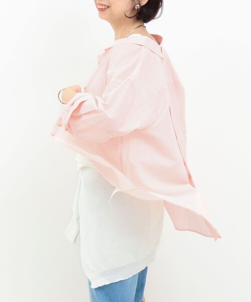 MICO COULIER（ミコクリエ）の「綿和紙ボイルシャツ（シャツ/ブラウス・レディース・ベージュ系その他/グリーン系その他/イエロー/ピンク系その他/ベビーピンク・38）」の15枚目の写真