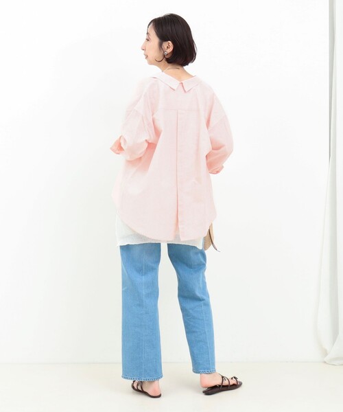 MICO COULIER（ミコクリエ）の「綿和紙ボイルシャツ（シャツ/ブラウス・レディース・ベージュ系その他/グリーン系その他/イエロー/ピンク系その他/ベビーピンク・38）」の16枚目の写真